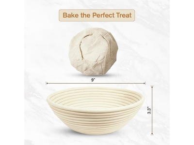 سلال تخمير بانيتون 8 9 10 بوصات روطان دائرية وبيضاوية