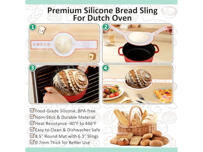 سلة بانيتون 9 بوصات لعجين الخبز مجموعة أدوات خبز دائرية