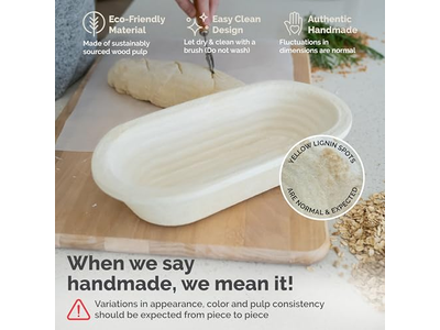 سلة بانيتون دائرية 9 بوصات مع بطانة لتخمير الخبز