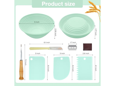 سلال الخبز لسطح المطبخ من الروطان الدائري لتقديم أدوات الخبز