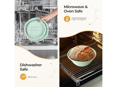 سلال الخبز للتقديم مع سلة تخمير بانيتون القماشية والمكشطة والليم