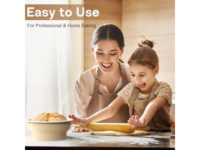 سلة أعواد الخبز لتخمير الخبز الحرفي القابل للغسل