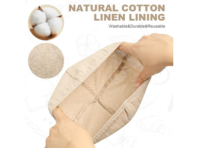 بانيتون عالي الجودة للخبز الفرنسي بطانة كتان دائرية صغيرة للكرواسون