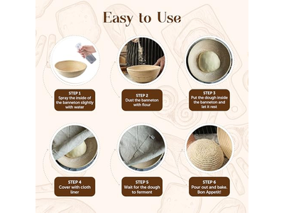 مجموعة أدوات بانيتون ميني بيضاوية 250غ و750غ بأفضل بطانة دائرية من الروطان