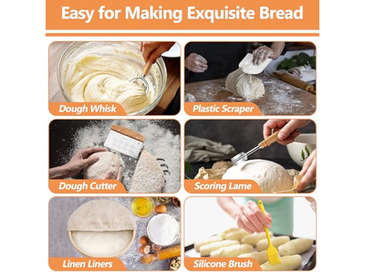 سلة خبز للسكون والبراني والكيك والمافن خبز العجين المخمر خشبي