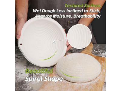 صينية خبز العجين المخمر من قصب البانيتون وأوعية تقديم 9 بوصات من الخوص