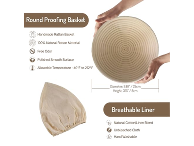 سلة طعام سريع هامبرغر خبز تخمير 11 بوصة غطاء تخمير العجين